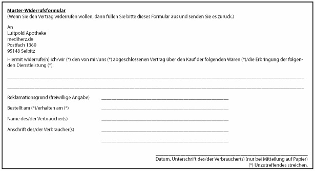 mediherz widerrufsformular muster