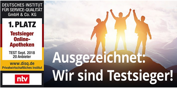 Bodfeld-Apotheke Testsieger 1.Platz