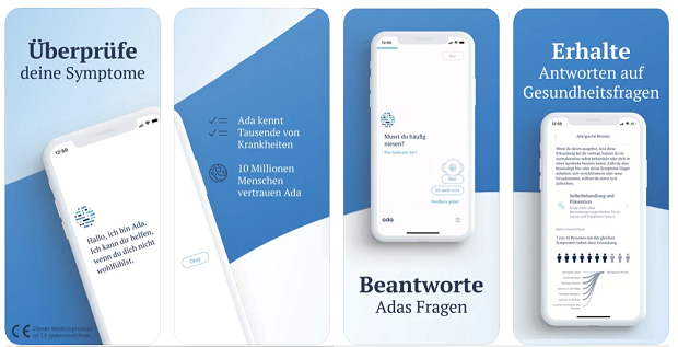 ada gesundheits app sympotme checken