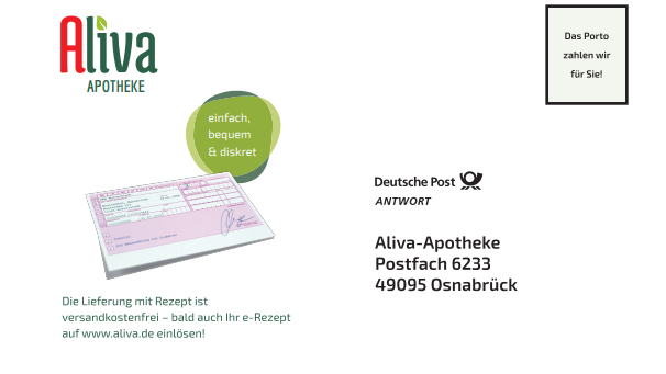 Medikamente bei Aliva bestellen
