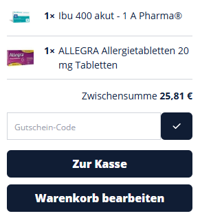 Wie löse ich einen Gutschein bei Apotheker.com im Warenkorb ein? 