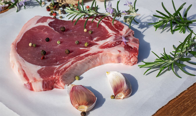 Fleisch Lebensmittel mit vielen Vitaminen