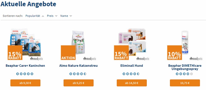 MedPets Angebote und Rabatte