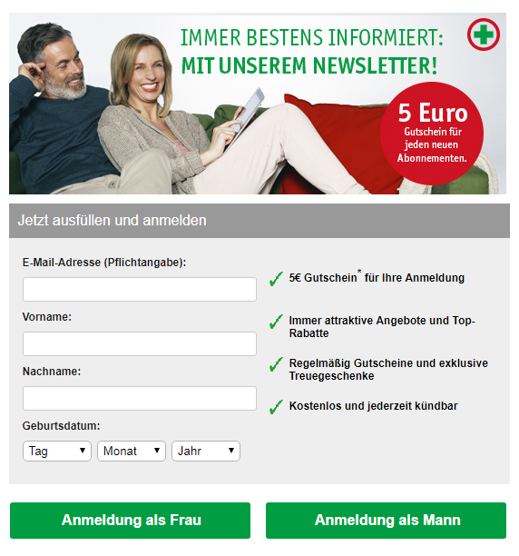 Europa Apotheek Gutschein