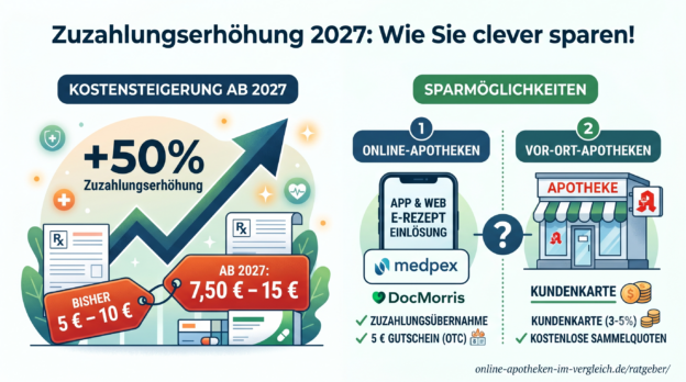 Zuzahlungserhöhung und Sparmoeglichkeiten bei Apotheken